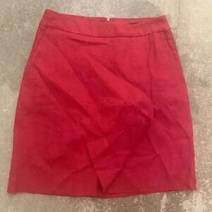 Simons 100% linen faux wrap  skirt